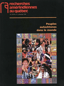 Recherches amérindiennes au Québec, v. XXVIII, no 01, 1998